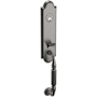 Baldwin Manchester Right Handed One Piece Single Cylinder Keyed Entry Handleset with 5455V Interior Lever from the Estate Collection Lifetime Graphite Nickel