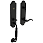 Baldwin Manchester Right Handed One Piece Single Cylinder Keyed Entry Handleset with 5455V Interior Lever from the Estate Collection Satin Black