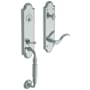 Baldwin Manchester Right Handed One Piece Single Cylinder Keyed Entry Handleset with 5455V Interior Lever from the Estate Collection Polished Chrome