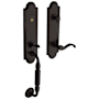 Baldwin Manchester Right Handed One Piece Single Cylinder Keyed Entry Handleset with 5455V Interior Lever from the Estate Collection Distressed Oil Rubbed Bronze