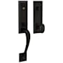 Baldwin Cody Dummy Set Handleset with with Oval Interior Knob Satin Black