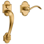 Baldwin Boulder Lower Half Handleset with 5452V Lever from the Estate Collection Lifetime PVD Satin Brass