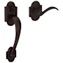 Baldwin Boulder Lower Half Handleset with 5452V Lever from the Estate Collection Oil Rubbed Bronze