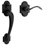 Baldwin Boulder Lower Half Handleset with 5452V Lever from the Estate Collection Satin Black