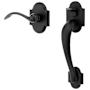 Baldwin Boulder Sectional Entry Right Handed Handle Set Kit with Interior Boulder Lever Satin Black