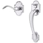 Baldwin Boulder Sectional Entry Right Handed Handle Set Kit with Interior Boulder Lever Polished Chrome