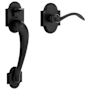 Baldwin Boulder Lower Half Handleset with 5452V Lever from the Estate Collection Distressed Oil Rubbed Bronze
