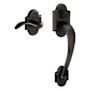 Baldwin Boulder Sectional Entry Right Handed Handle Set Kit with Interior Boulder Lever Distressed Oil Rubbed Bronze
