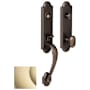 Baldwin Boulder Single Cylinder Handleset with an Oval Interior Knob and Emergency Egress Lifetime Polished Brass