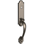 Baldwin Right Handed Boulder Single Cylinder Sectional Handleset with Beavertail Interior Lever Lifetime Graphite Nickel