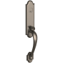 Baldwin Right Handed Boulder Dummy Set Sectional Handleset with Beavertail Interior Lever Lifetime Graphite Nickel