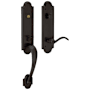 Baldwin Left Handed Boulder Single Cylinder Sectional Handleset with Beavertail Interior Lever Oil Rubbed Bronze