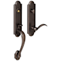 Baldwin Left Handed Boulder Single Cylinder Sectional Handleset with Beavertail Interior Lever Distressed Oil Rubbed Bronze