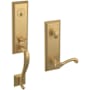 Baldwin Stonegate Right Handed One Piece Single Cylinder Keyed Entry Handleset with 5445V Interior Lever from the Estate Collection Vintage Brass