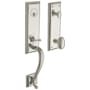 Baldwin Right Handed Stonegate Dummy Set Handleset with Classic Interior Lever Lifetime Polished Nickel