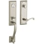 Baldwin Right Handed Stonegate Dummy Set Handleset with Classic Interior Lever Lifetime Satin Nickel