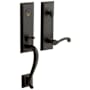 Baldwin Stonegate Right Handed One Piece Single Cylinder Keyed Entry Handleset with 5445V Interior Lever from the Estate Collection Oil Rubbed Bronze