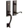 Baldwin Stonegate Right Handed One Piece Single Cylinder Keyed Entry Handleset with 5445V Interior Lever from the Estate Collection Venetian Bronze