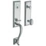 Baldwin Right Handed Stonegate Dummy Set Handleset with Classic Interior Lever Polished Chrome
