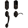 Baldwin Boulder Z-Wave Right Handed Sectional Electronic Keyless Entry Handleset with Beavertail Interior Lever from the Estate Collection Oil Rubbed Bronze