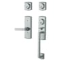 Baldwin Soho Double Cylinder Two Point Handleset with a Right Handed Soho Interior Lever Polished Chrome