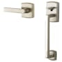 Baldwin Soho Sectional Entry Handle Set Kit with Interior Soho Lever Lifetime Satin Nickel
