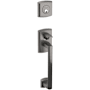 Baldwin Soho Right Handed Sectional Single Cylinder Keyed Entry Handleset with 5485V Interior Lever from the Estate Collection Lifetime Graphite Nickel