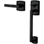 Baldwin Soho Sectional Entry Left Handed Handle Set Kit with Interior Soho Lever Satin Black