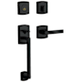 Baldwin Right Handed Soho Sectional Double Cylinder Handleset with Interior Soho Lever Satin Black