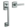 Baldwin Soho Sectional Entry Left Handed Handle Set Kit with Interior Soho Lever Polished Chrome