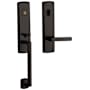 Baldwin Soho Right Handed One Piece Single Cylinder Keyed Entry Handleset with 5485V Interior Lever from the Estate Collection Oil Rubbed Bronze