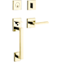 Baldwin Minneapolis Left Handed Sectional Single Cylinder Keyed Entry Handleset with 5162 Interior Lever from the Estate Collection Lifetime Polished Brass