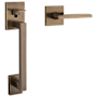 Baldwin Minneapolis Left Handed Sectional Handleset with 5162 Lever - Minus Deadbolt Satin Brass and Black
