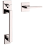 Baldwin Minneapolis Left Handed Sectional Handleset with 5162 Lever - Minus Deadbolt Lifetime Polished Nickel