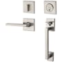 Baldwin Minneapolis Left Handed Sectional Single Cylinder Keyed Entry Handleset with 5162 Interior Lever from the Estate Collection Lifetime Satin Nickel
