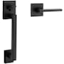 Baldwin Minneapolis Right Handed Sectional Handleset with 5162 Lever - Minus Deadbolt Satin Black