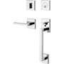 Baldwin Minneapolis Right Handed Dummy Sectional Handleset with 5162 Interior Lever from the Estate Collection Polished Chrome