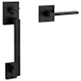 Baldwin Minneapolis Left Handed Sectional Handleset with 5162 Lever - Minus Deadbolt Distressed Oil Rubbed Bronze