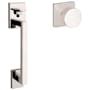 Baldwin Minneapolis Sectional Handleset with 5055 Knob from the Estate Collection - Minus Deadbolt Lifetime Polished Nickel