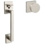 Baldwin Minneapolis Sectional Handleset with 5055 Knob from the Estate Collection - Minus Deadbolt Lifetime Satin Nickel