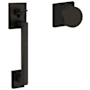 Baldwin Minneapolis Sectional Handleset with 5055 Knob from the Estate Collection - Minus Deadbolt Oil Rubbed Bronze