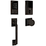 Baldwin Minneapolis Sectional Electronic Keyless Entry Handleset with 5055 Interior Knob from the Estate Collection Oil Rubbed Bronze