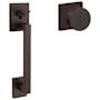 Baldwin Minneapolis Sectional Handleset with 5055 Knob from the Estate Collection - Minus Deadbolt Venetian Bronze