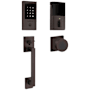 Baldwin Minneapolis Z-Wave Sectional Electronic Keyless Entry Handleset with 5055 Interior Knob from the Estate Collection Venetian Bronze