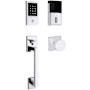 Baldwin Minneapolis Z-Wave Sectional Electronic Keyless Entry Handleset with 5055 Interior Knob from the Estate Collection Polished Chrome