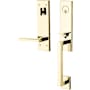 Baldwin Minneapolis Right Handed Single Cylinder Keyed Entry One Piece Handleset with 5162 Interior Lever from the Estate Collection Non-Lacquered Brass