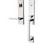 Baldwin Minneapolis Right Handed Single Cylinder Keyed Entry One Piece Handleset with 5162 Interior Lever from the Estate Collection Lifetime Polished Nickel