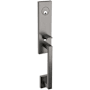 Baldwin Minneapolis Right Handed Single Cylinder Keyed Entry One Piece Handleset with 5162 Interior Lever from the Estate Collection Lifetime Graphite Nickel