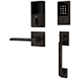 Baldwin Minneapolis Left Handed Sectional Electronic Keyless Entry Handleset with 5162 Interior Lever from the Estate Collection Oil Rubbed Bronze