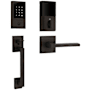 Baldwin Minneapolis Z-Wave Right Handed Sectional Electronic Keyless Entry Handleset with 5162 Interior Lever from the Estate Collection Oil Rubbed Bronze
